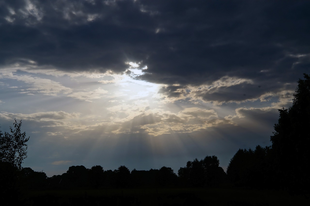 sunset sky clouds free photo