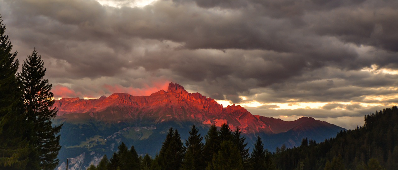 sunset  landscape  alps free photo