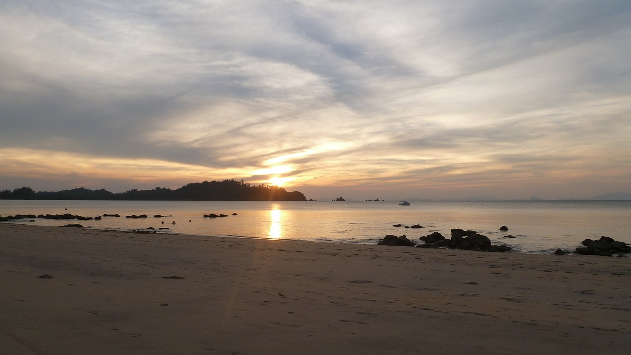 sunset beach koh payam free photo