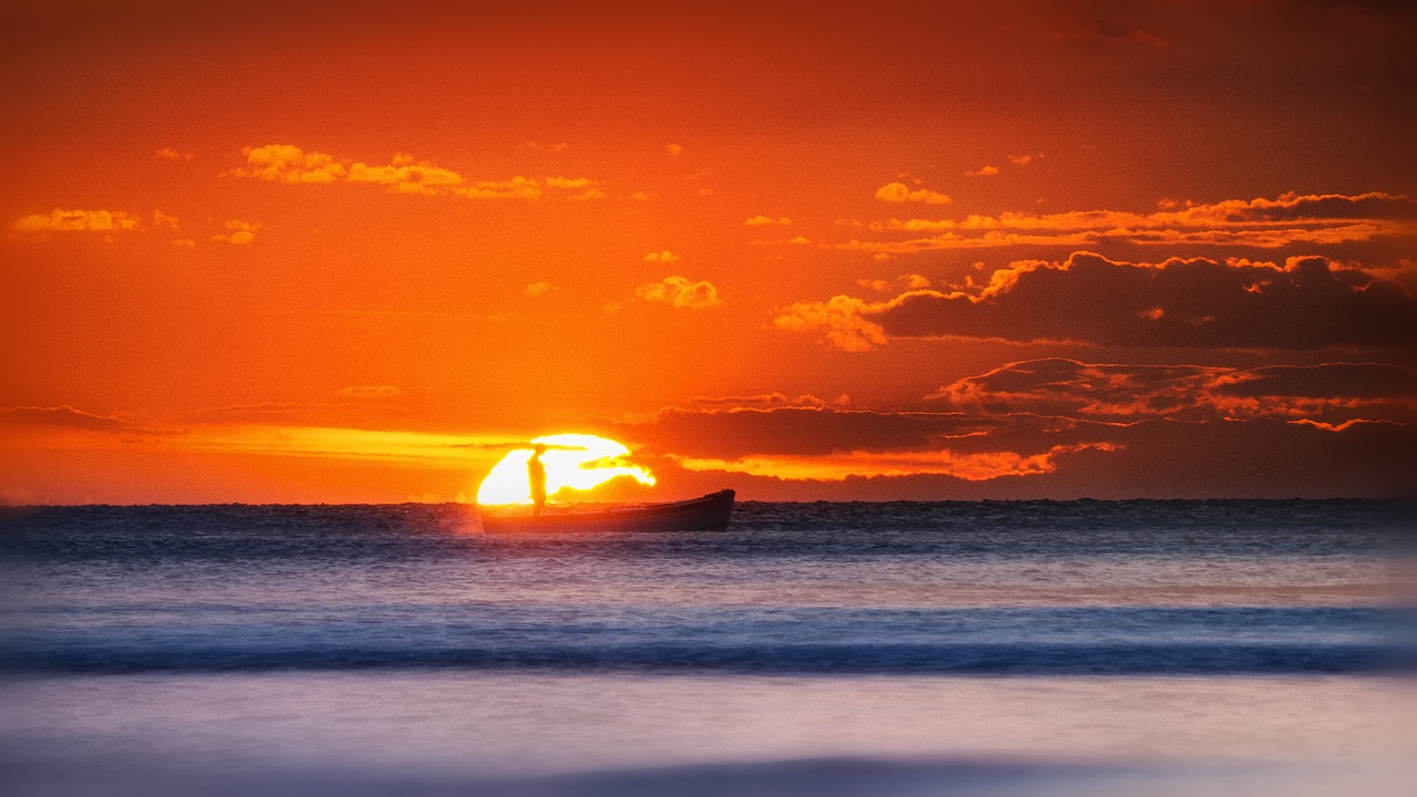 sunset  sea  clouds free photo