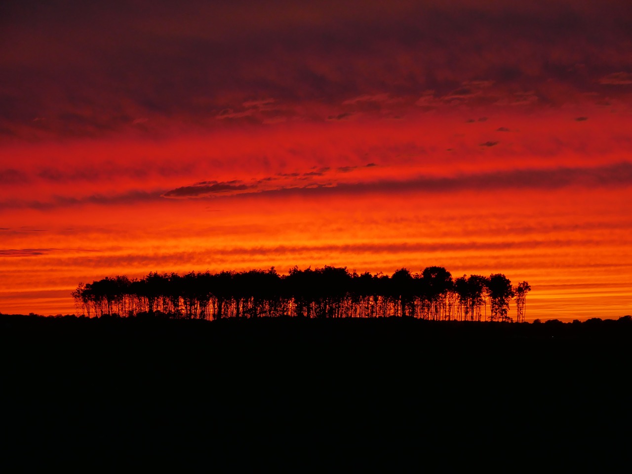 sunset  evening sky  evening red free photo