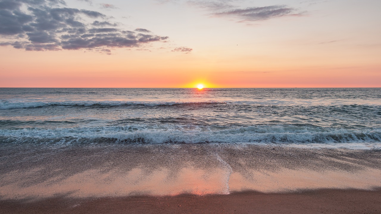 sunset  denmark  beach free photo