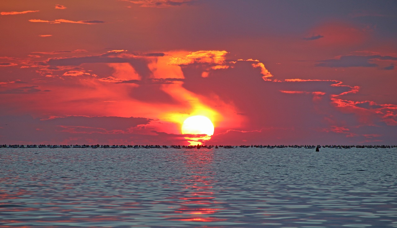 sunset  adriatic sea  mediterranean free photo