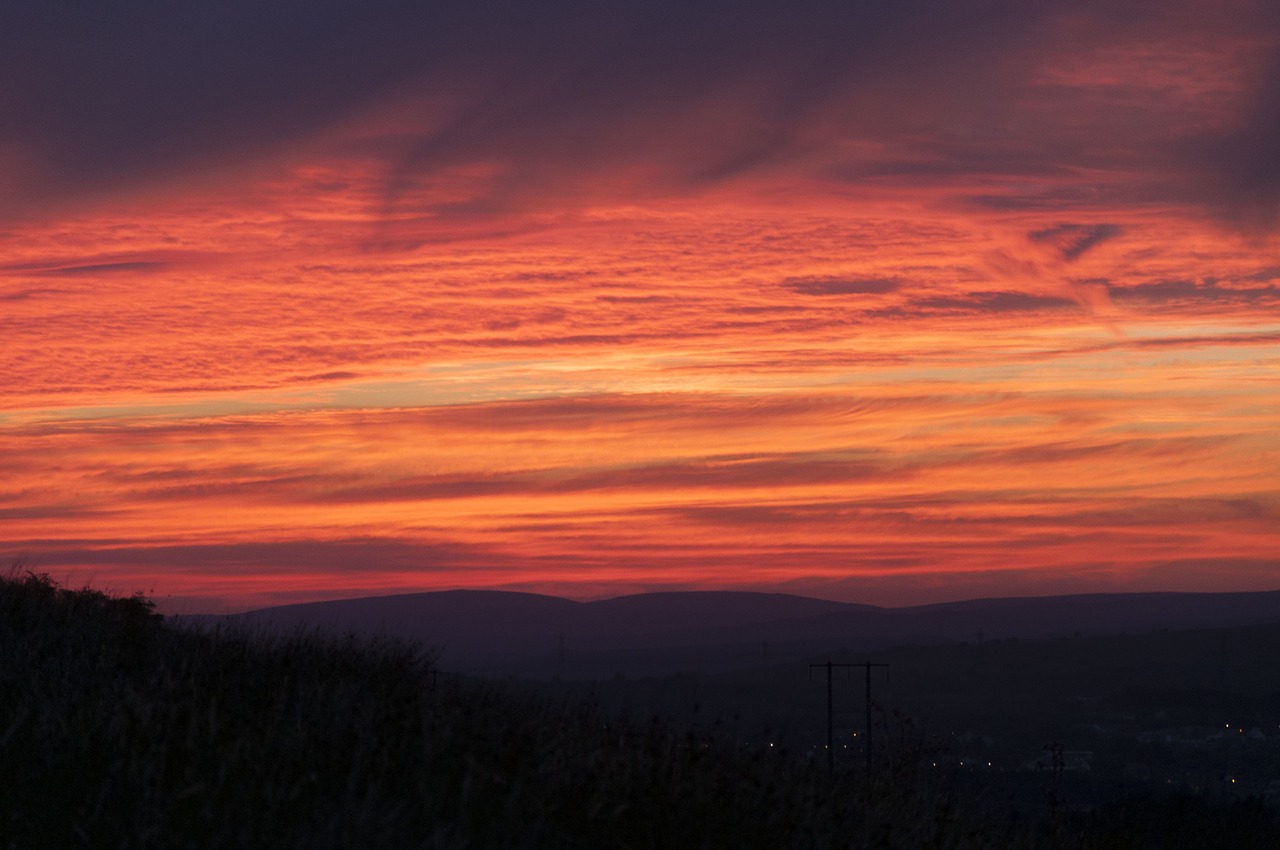 sunset  sky  silhouette free photo