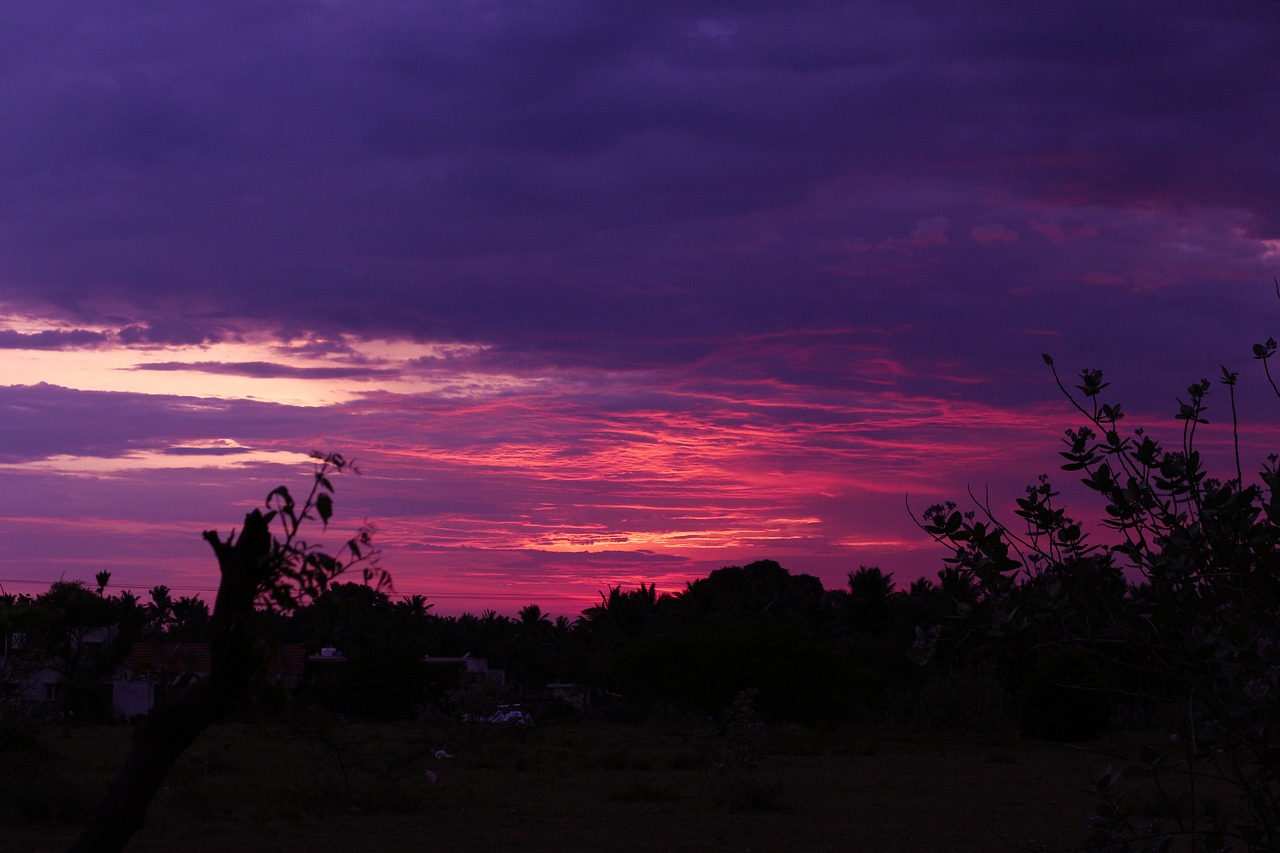 sunset  landscape  evening free photo