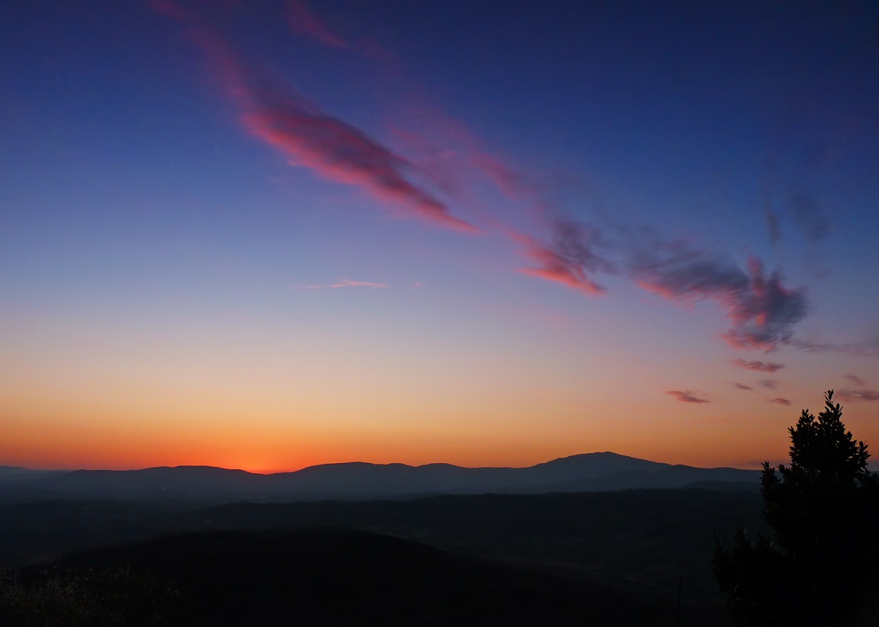 sunset sky clouds free photo