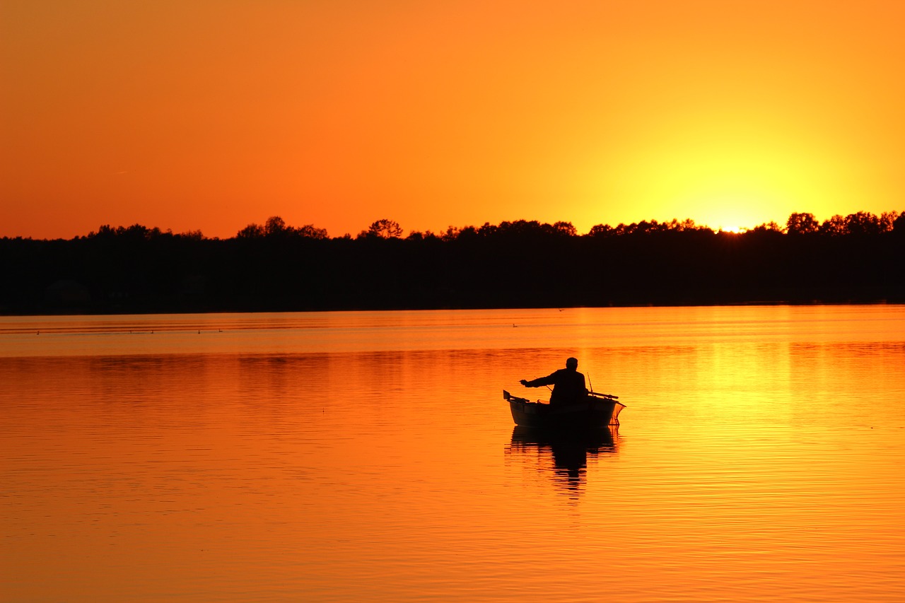 sunset  lake  landscape free photo