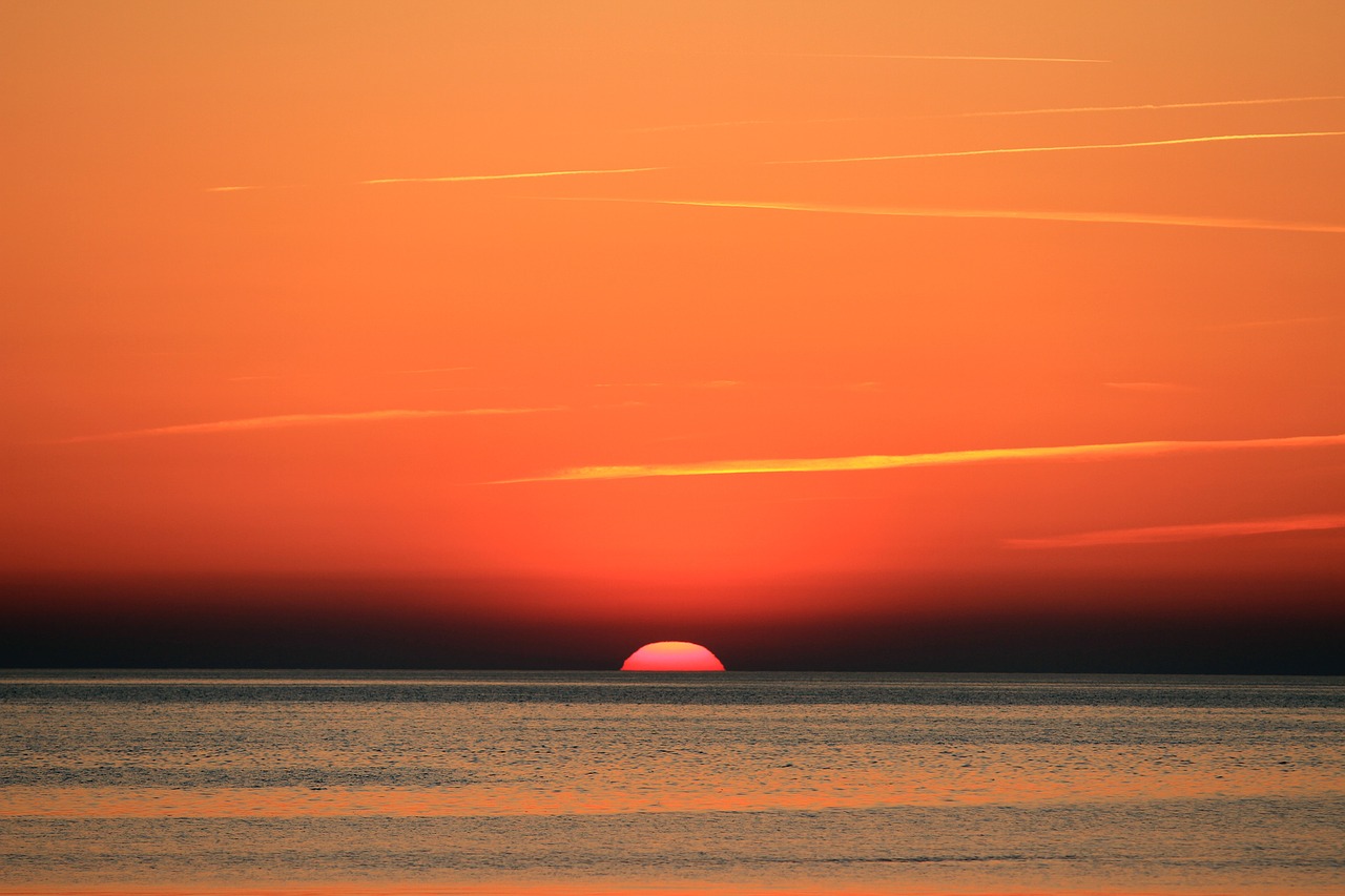 sunset  sea  adriatic sea free photo