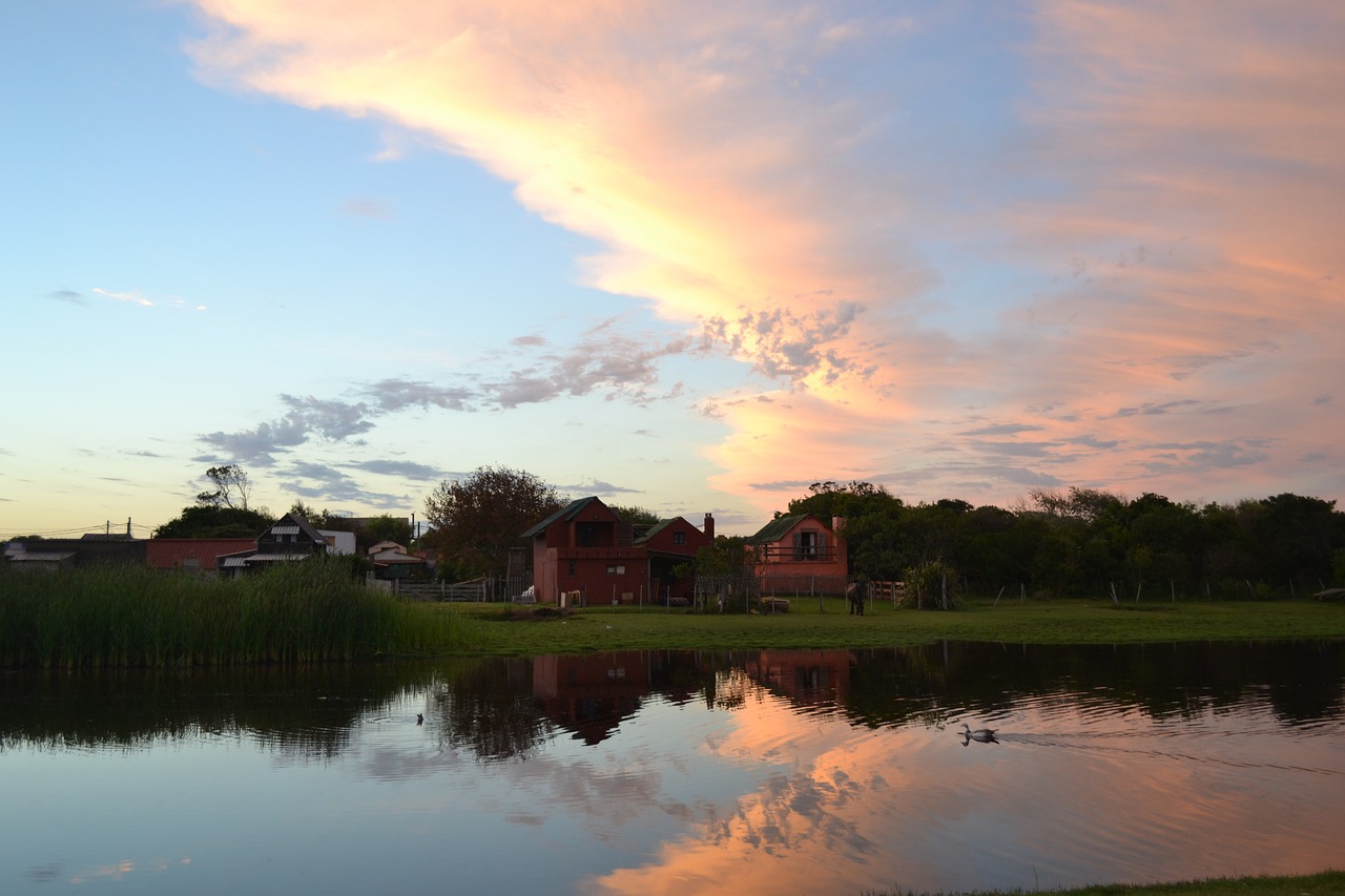 sunset  uruguay  landscape free photo