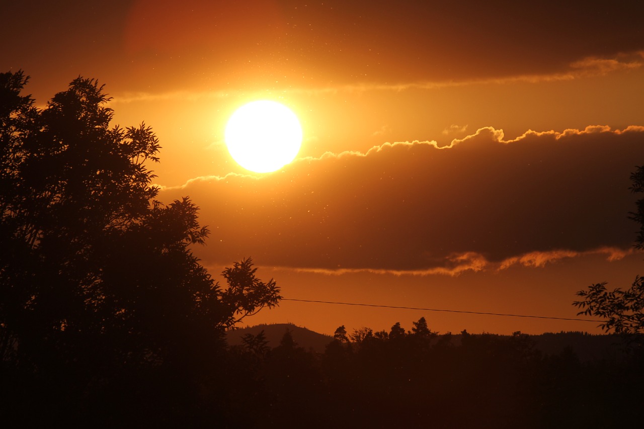 sunset sun evening sky free photo