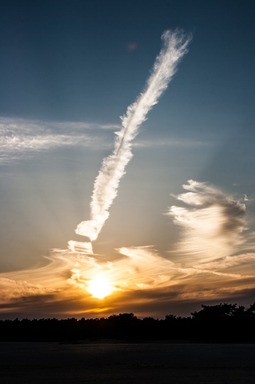 sunset clouds sun free photo