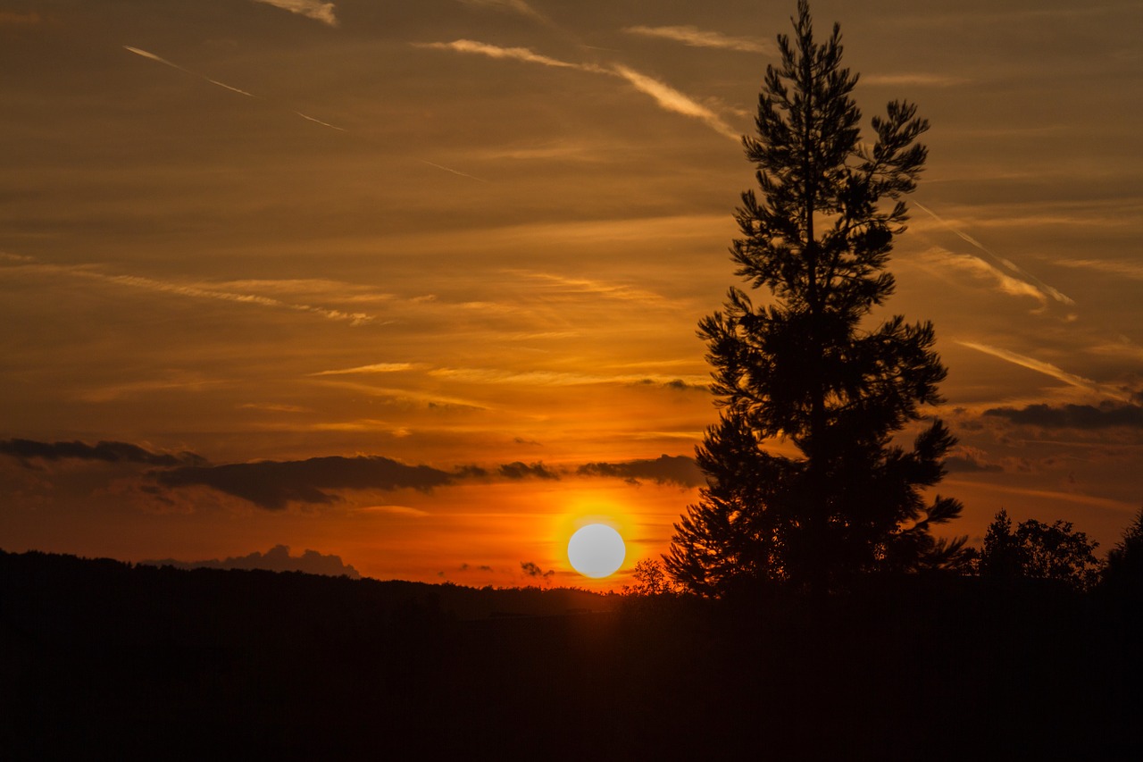 sunset  afterglow  evening sky free photo