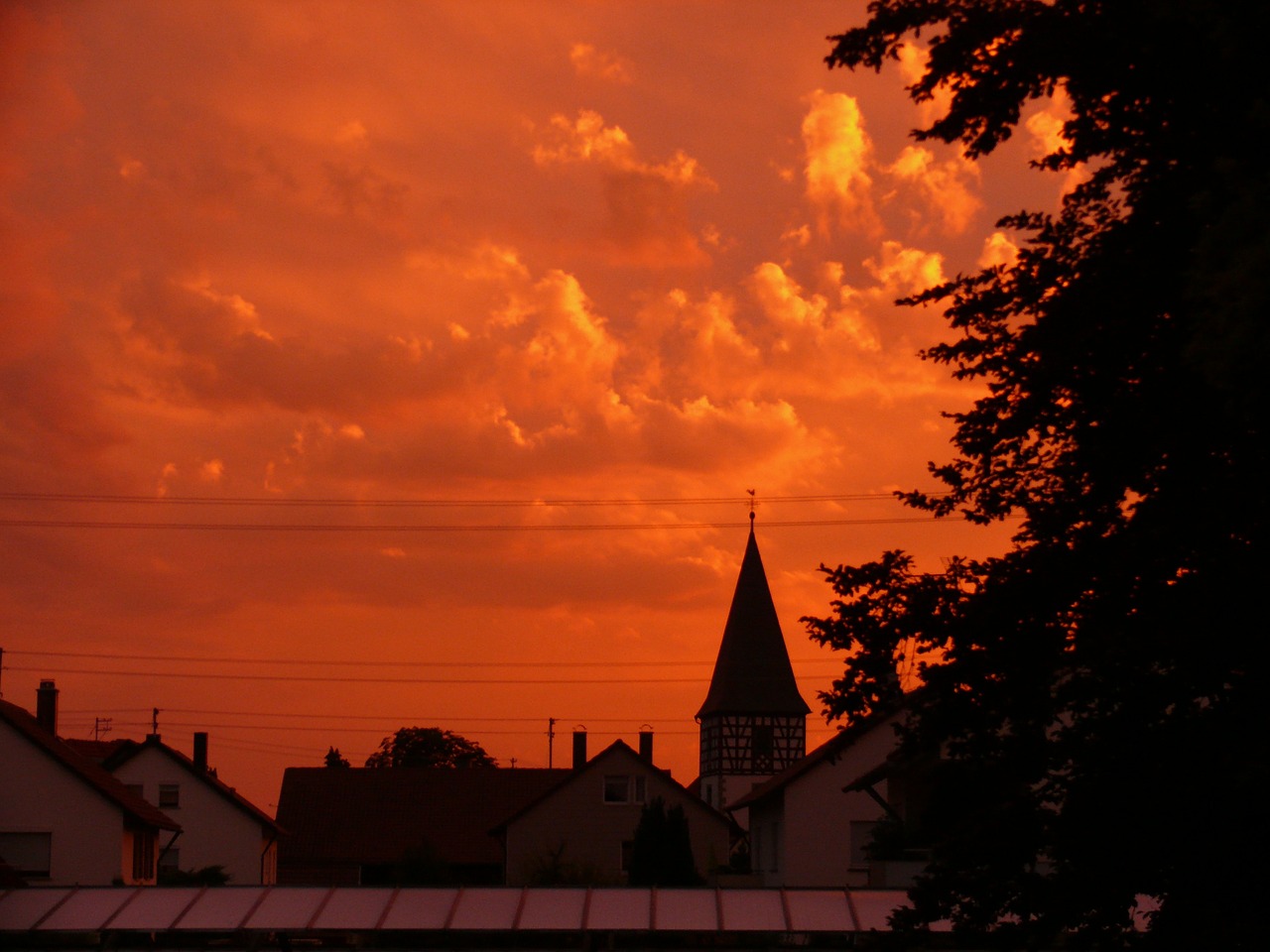 sunset red sky free photo