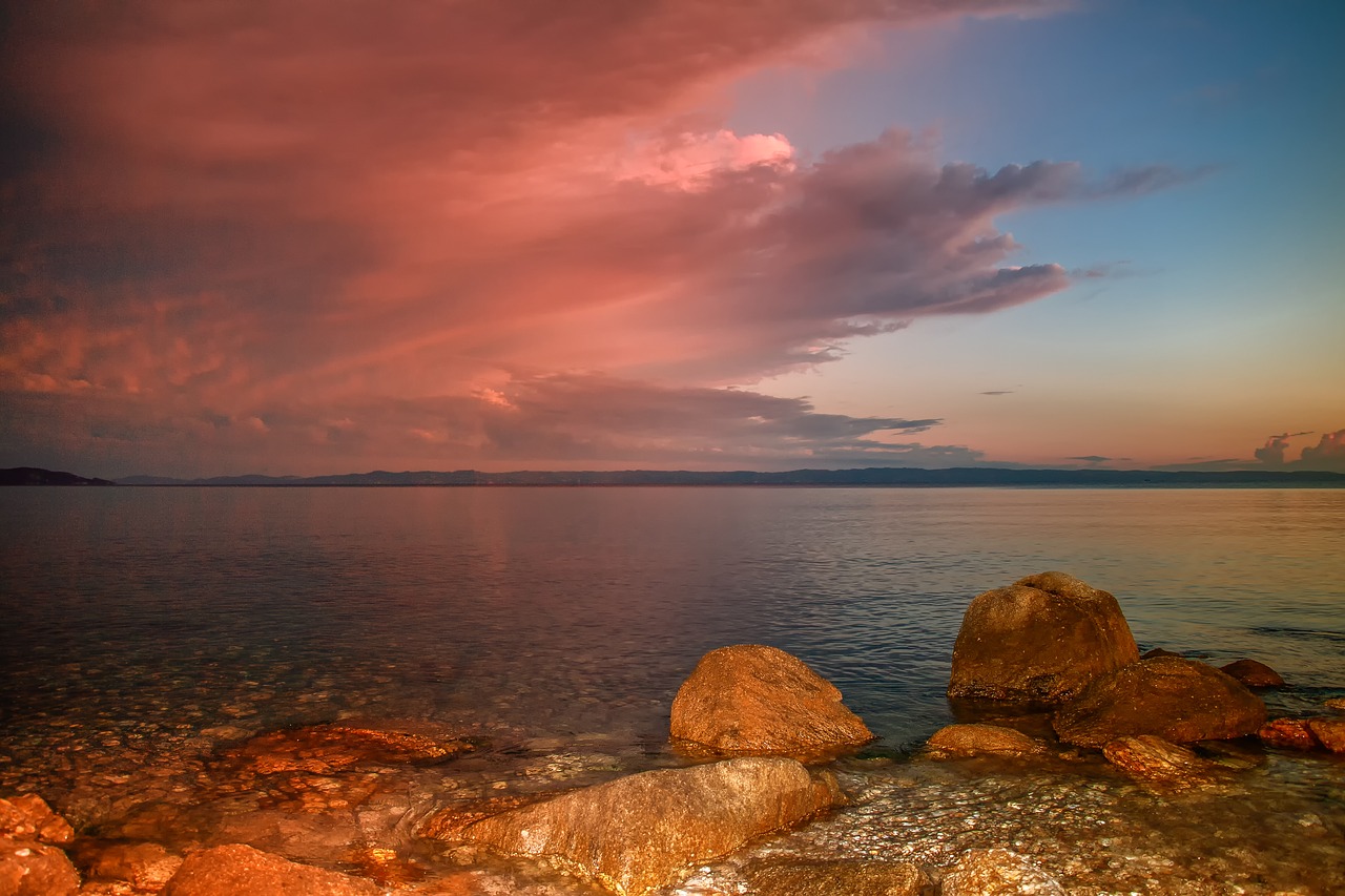 sunset  blue hour  sky free photo