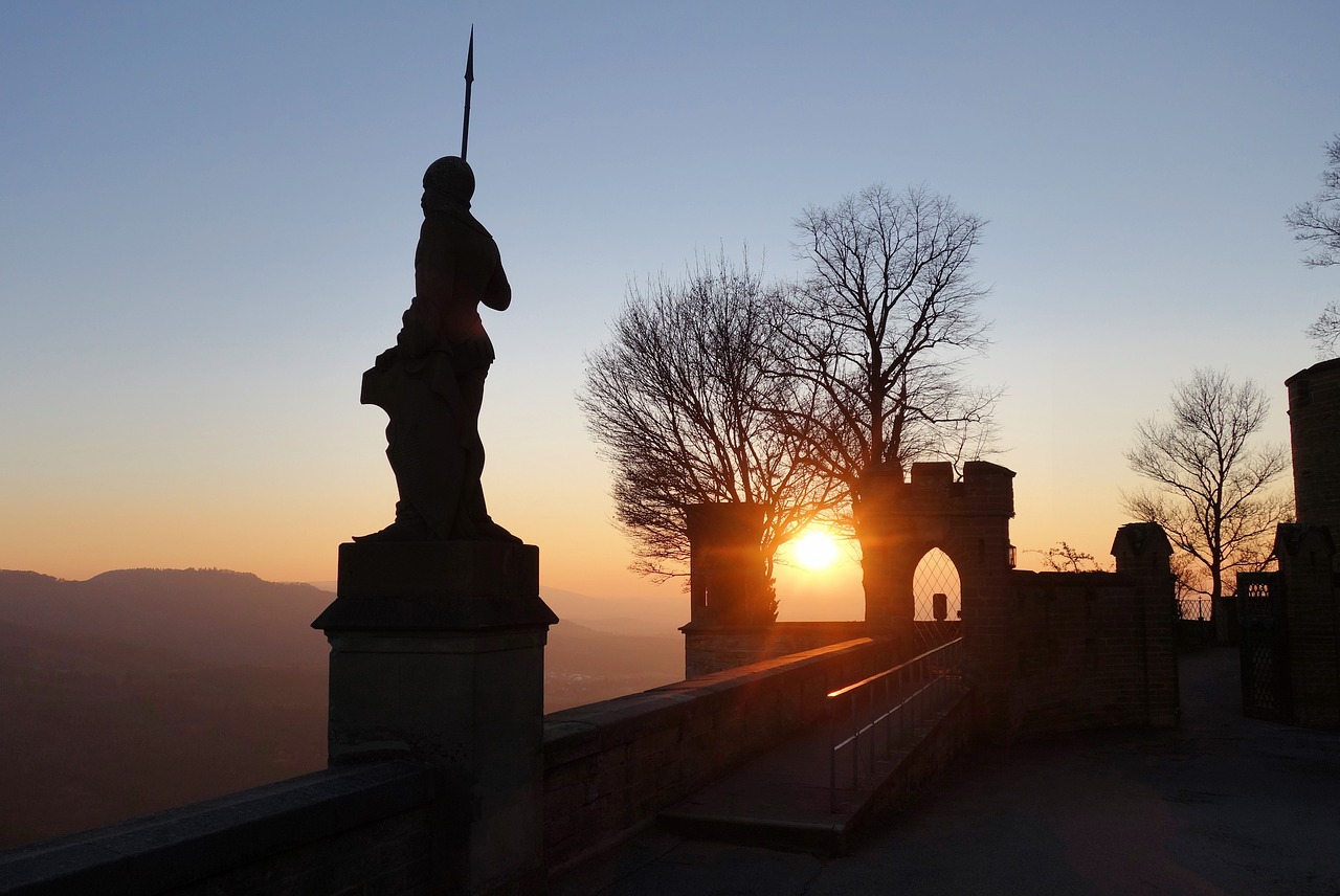 sunset  romantic  fortress free photo