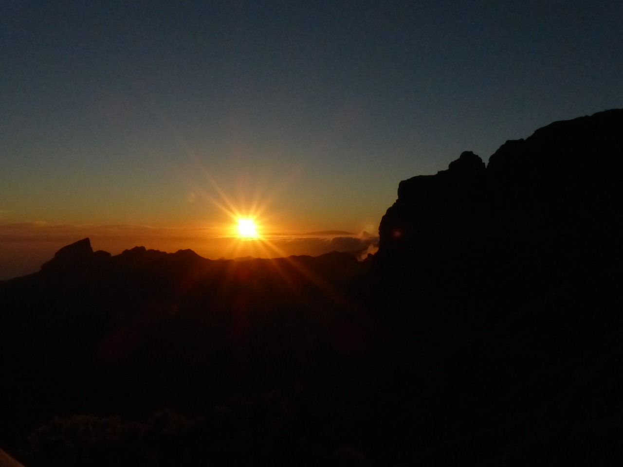 sunset teno mountains sun free photo