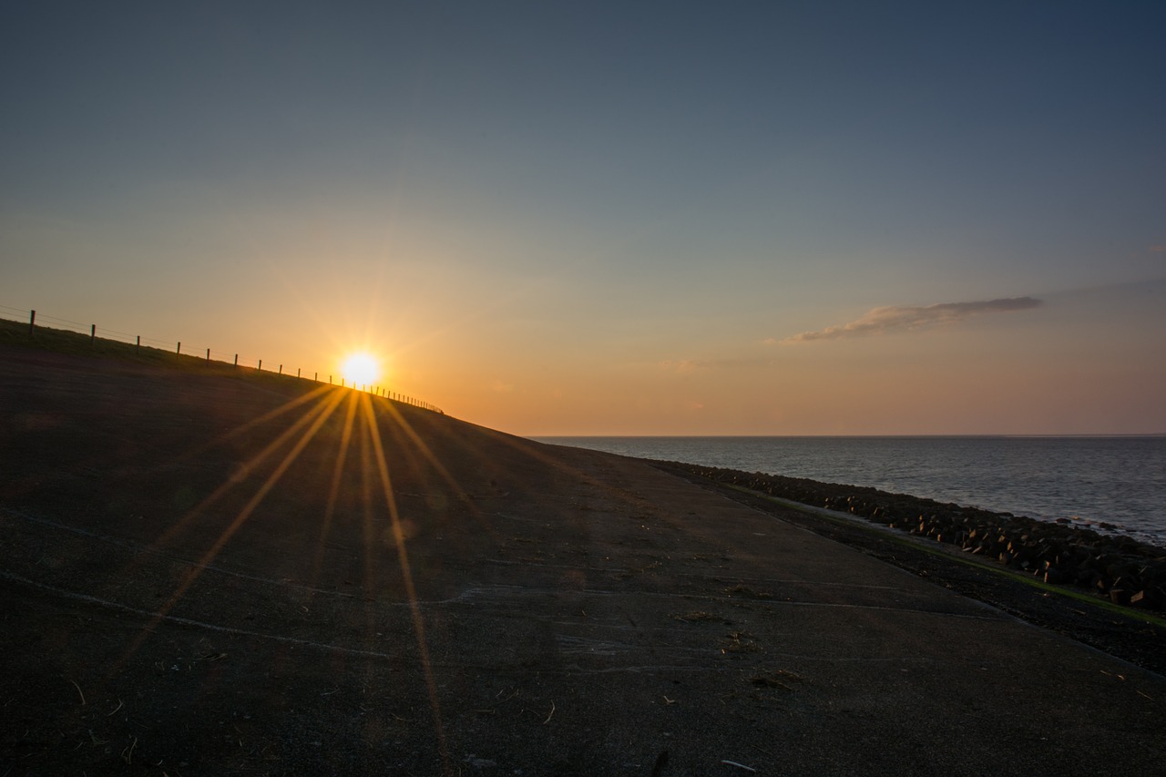 sunset ocean beach free photo