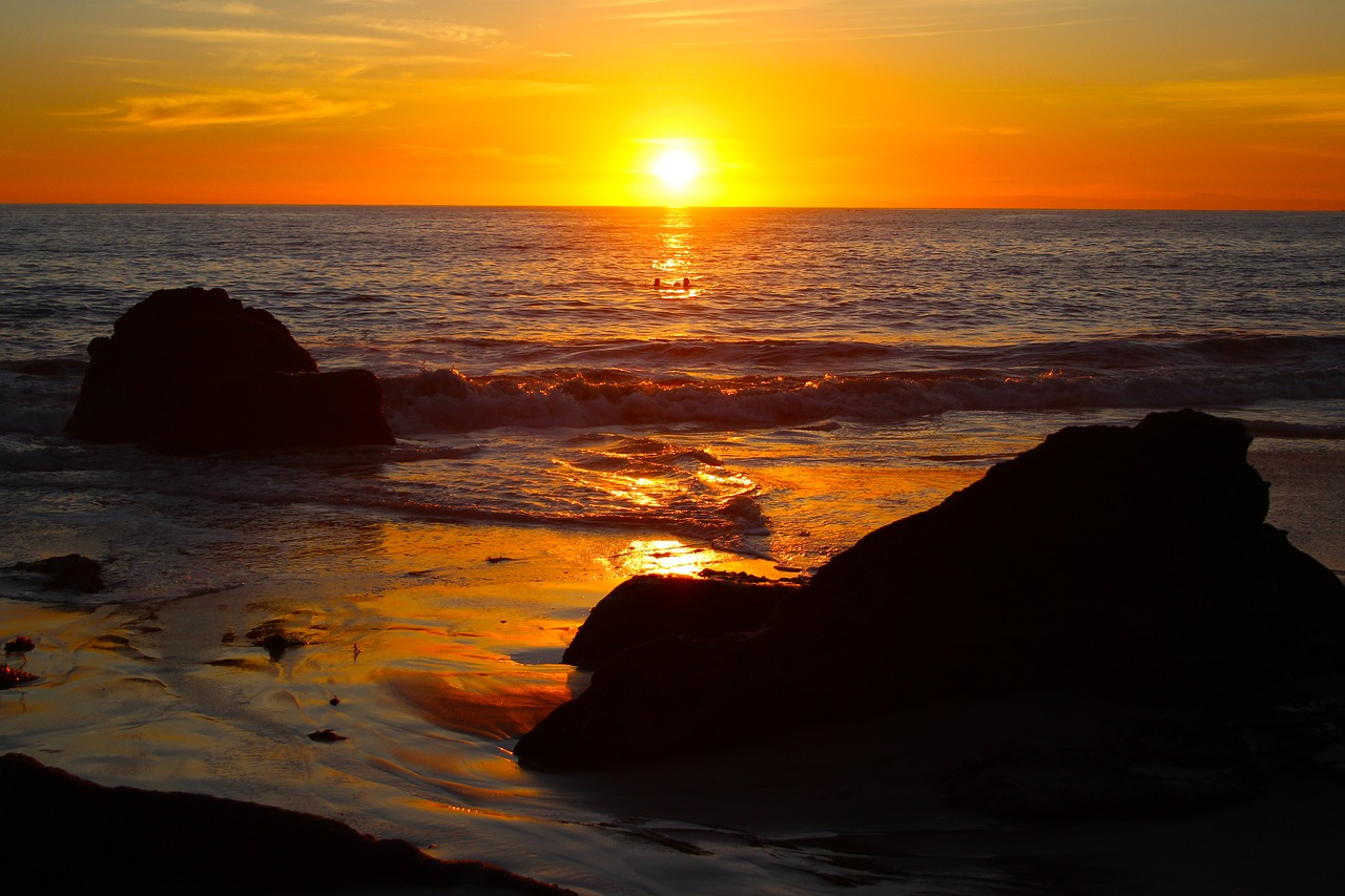 sunset  beach  ocean free photo