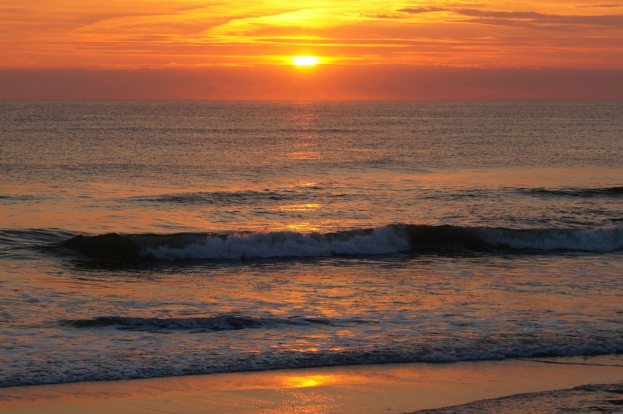 sunset sylt sea free photo