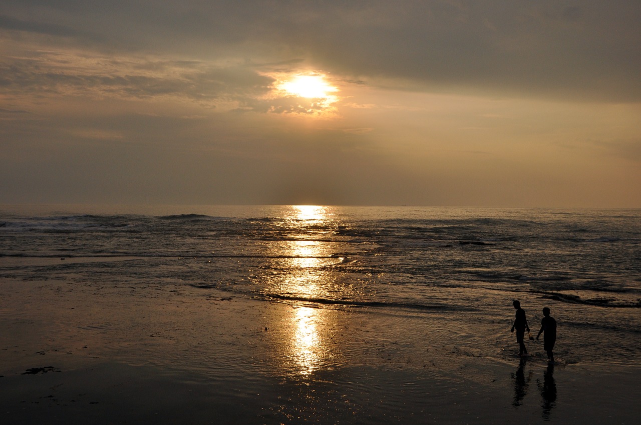 sunset  beach  anyer free photo