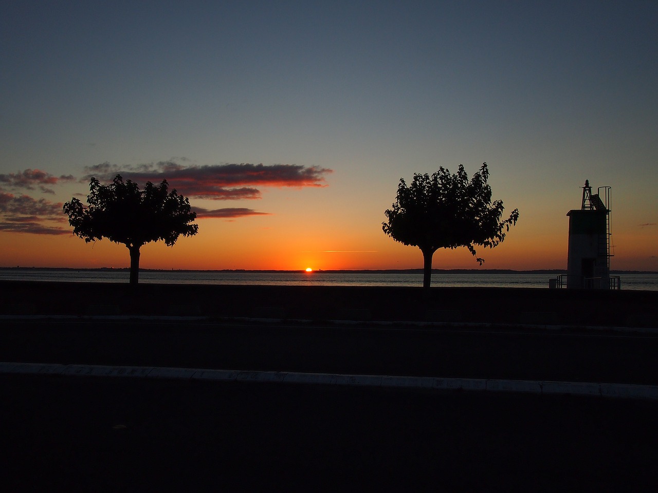 sunset  normandy  france free photo