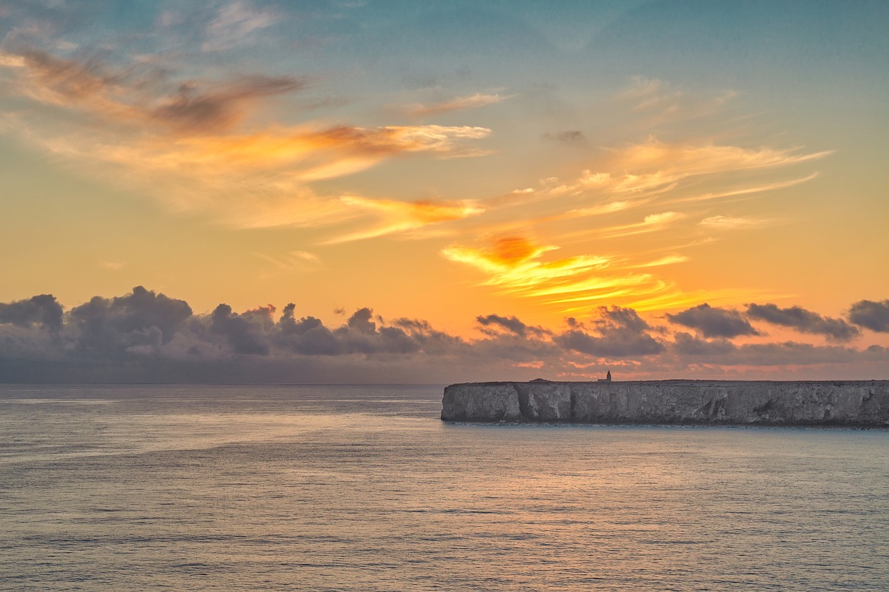 sunset  lighthouse  hdr free photo