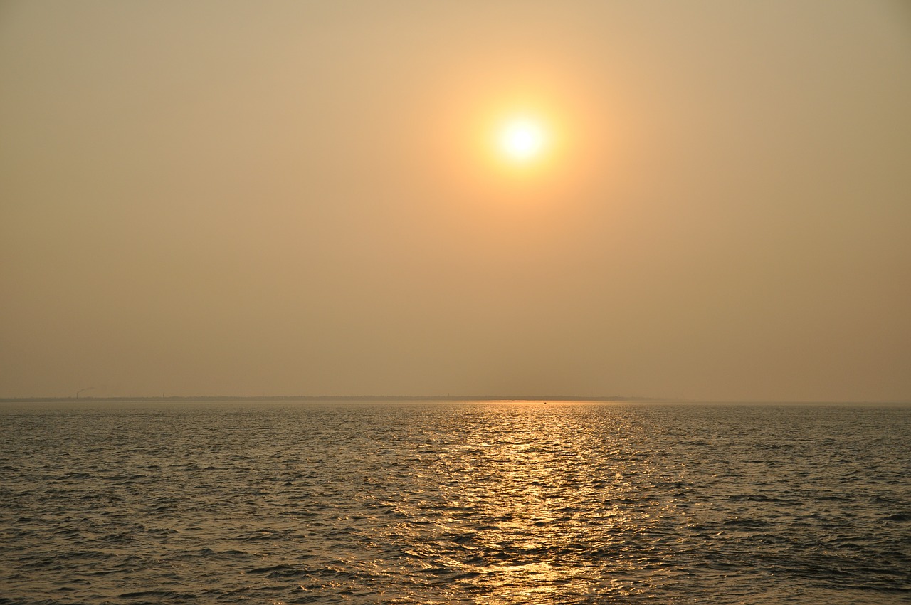 sunset sea ocean free photo