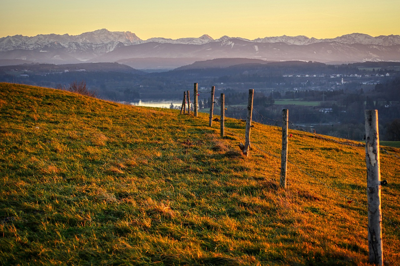 sunset  alpine  landscape free photo