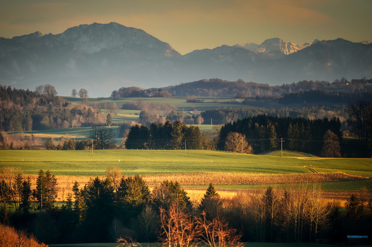 sunset  alpine  landscape free photo