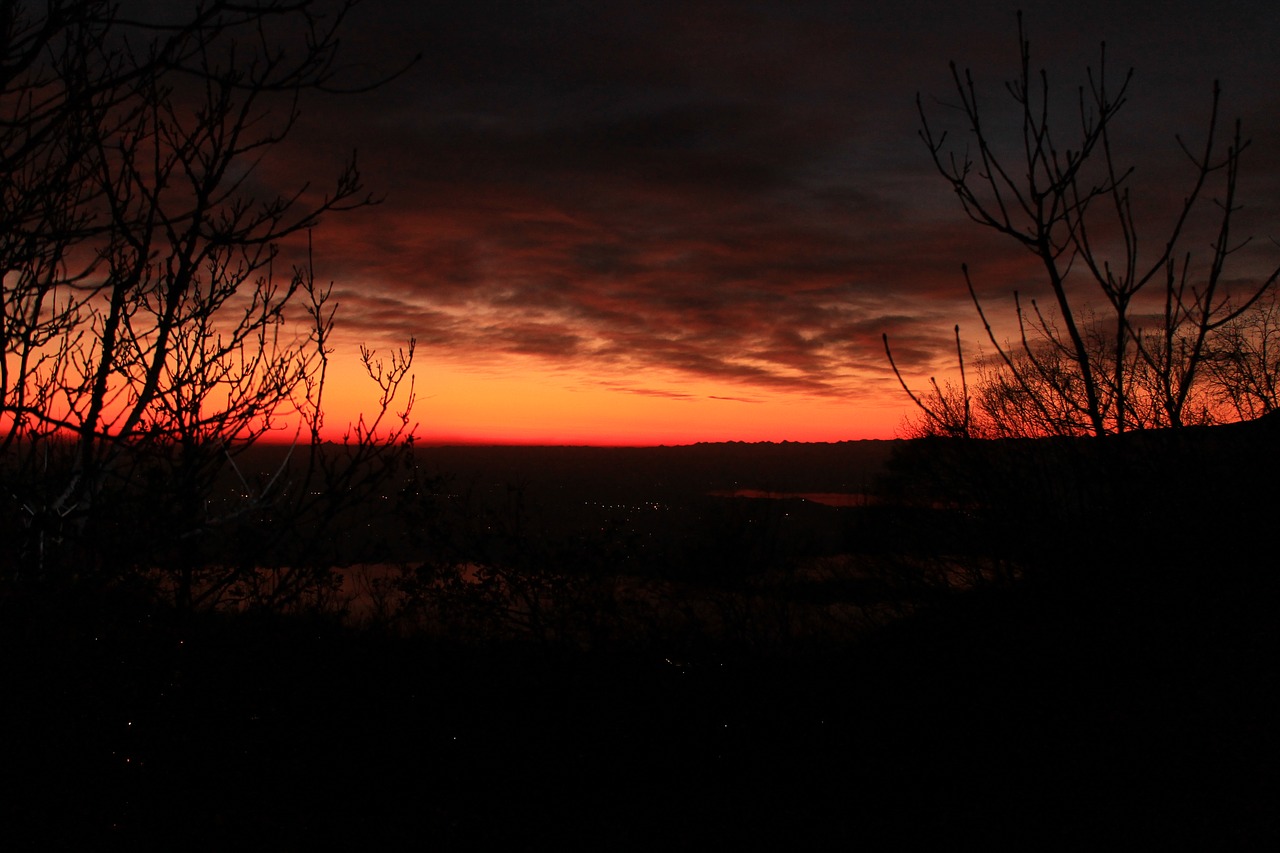 sunset  monviso  lecco free photo