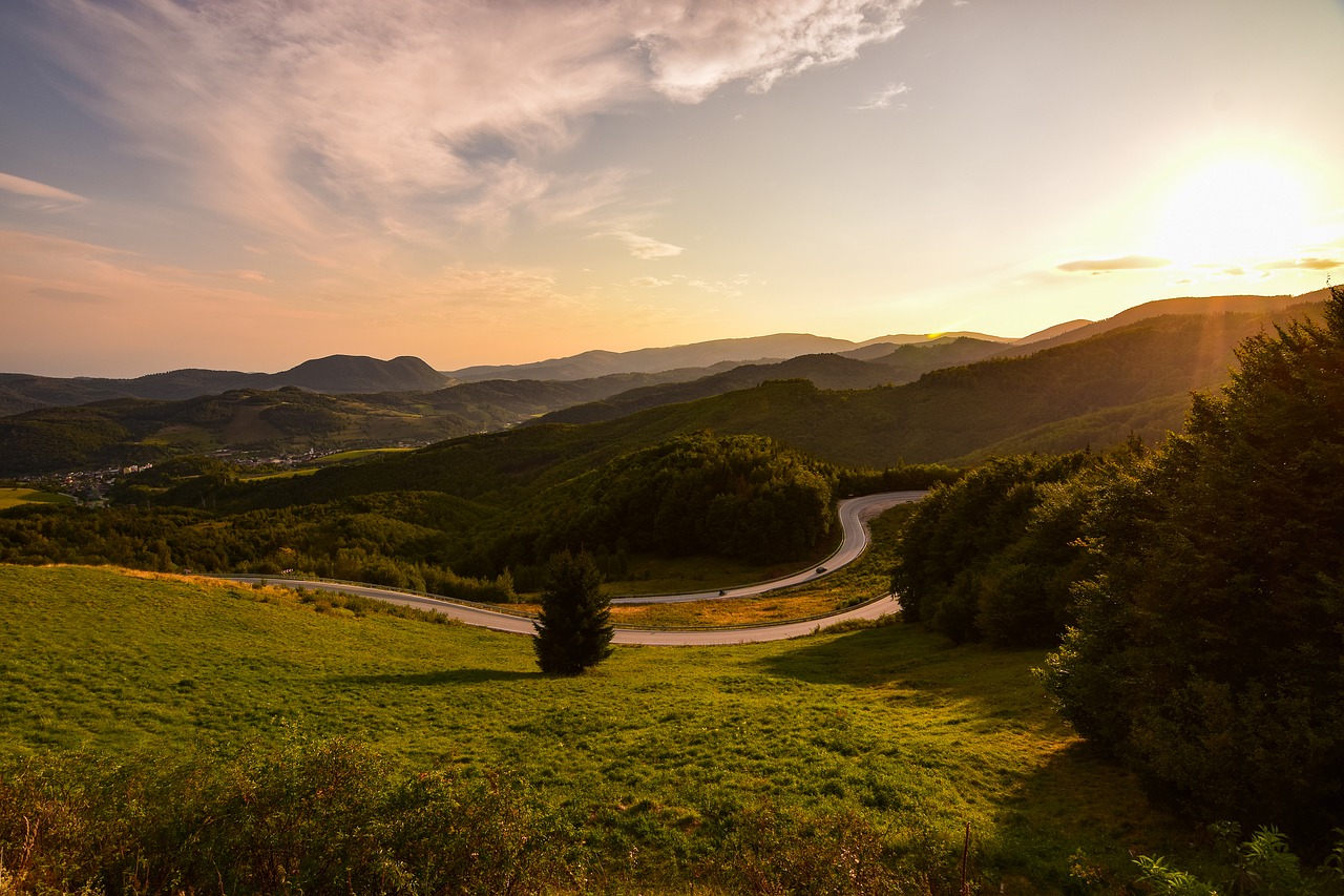 sunset  mountains  the sky free photo