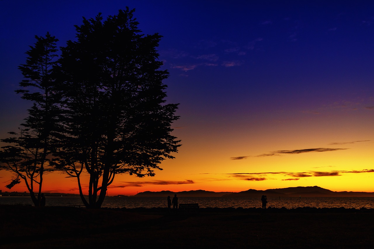 sunset  emeryville  california free photo