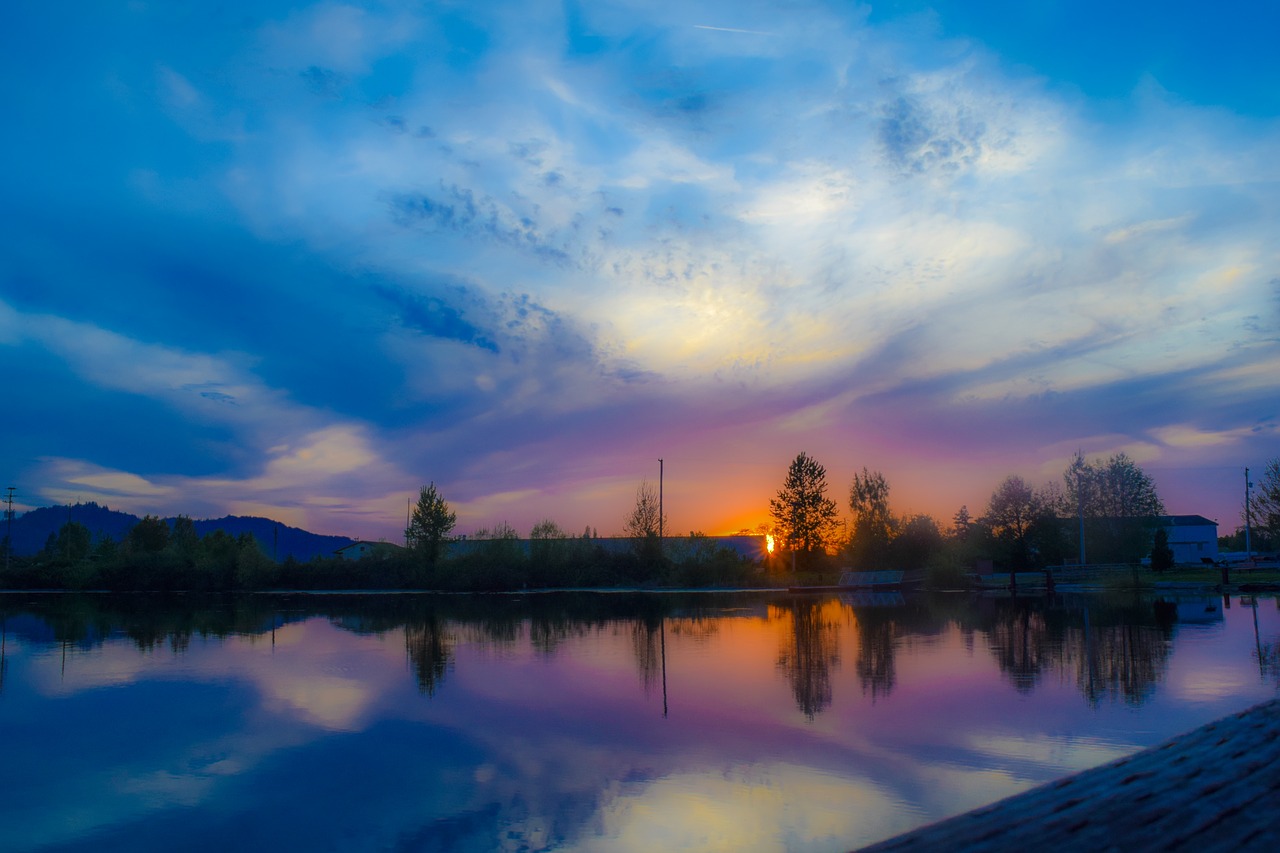 sunset  oregon  purple free photo