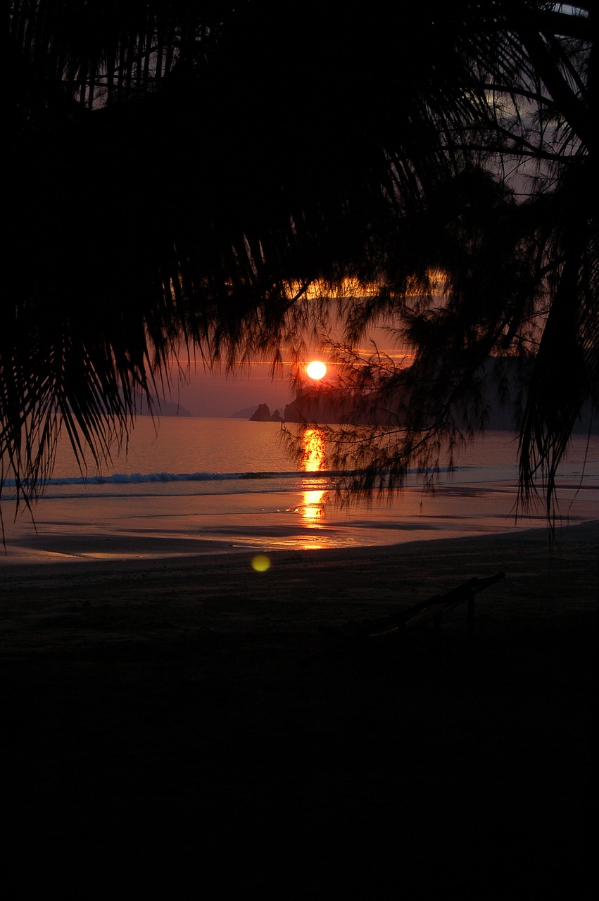 sunset  beach  thailand free photo