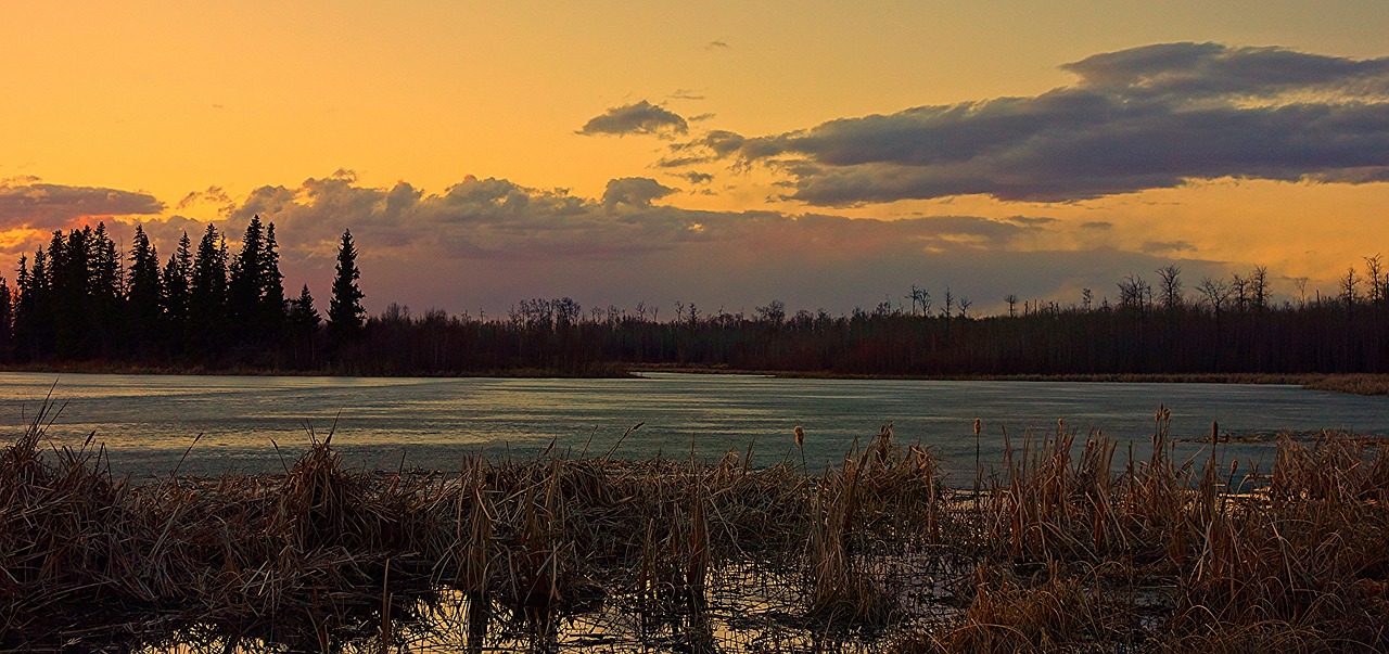 sunset  lake  landscape free photo