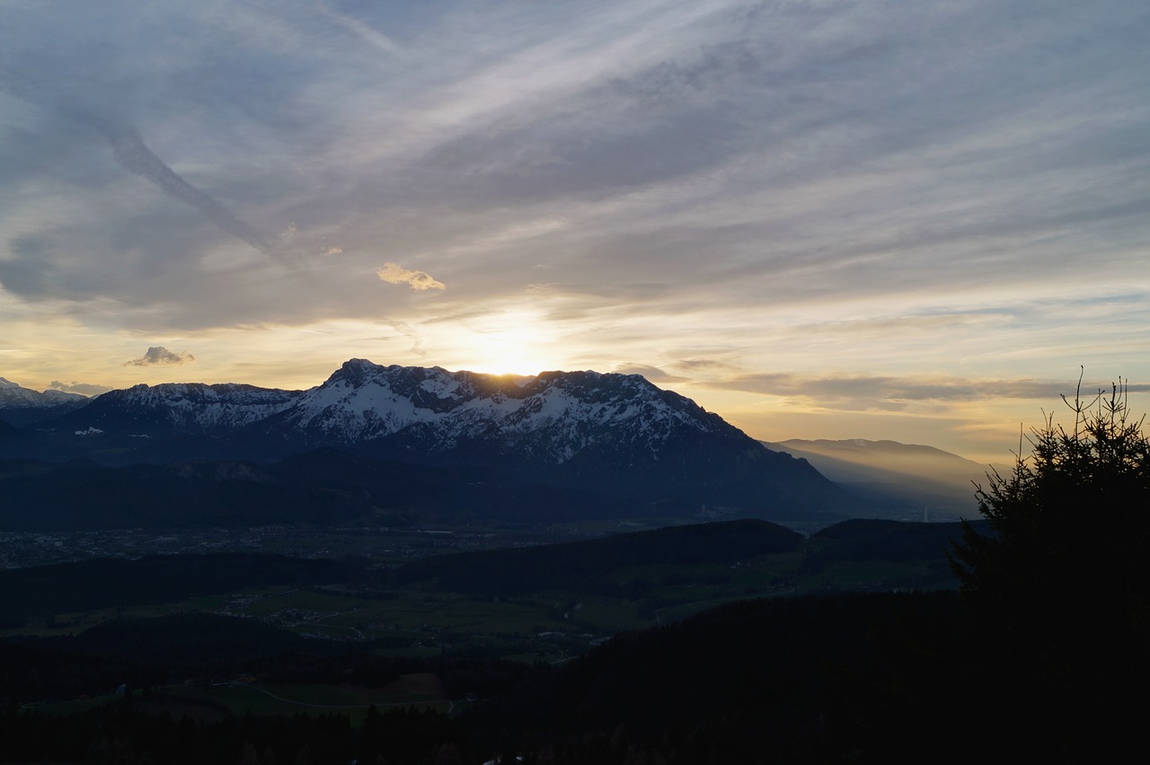 sunset  mountains  sunrise free photo