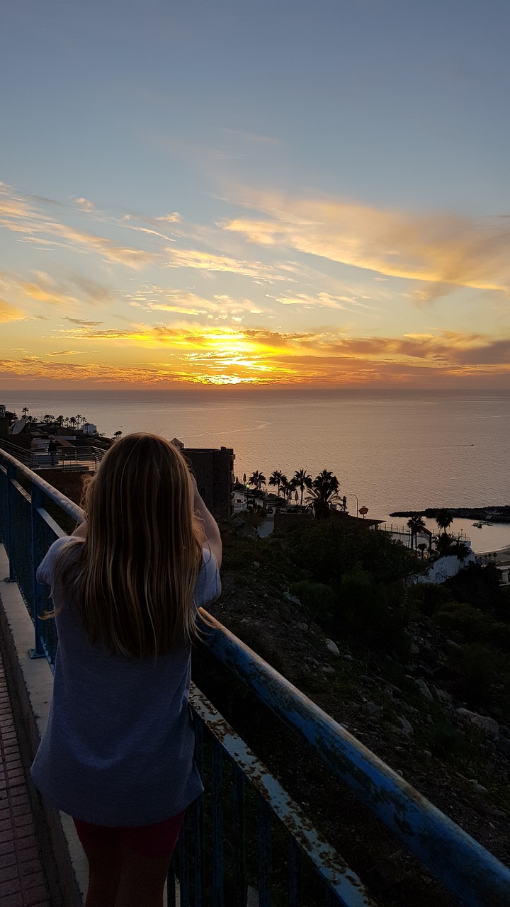 sunset  sea  spain free photo