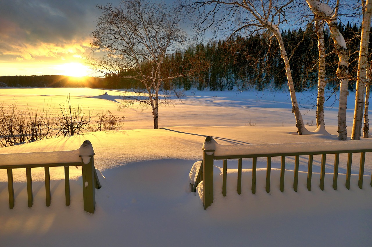 sunset  landscape  winter free photo