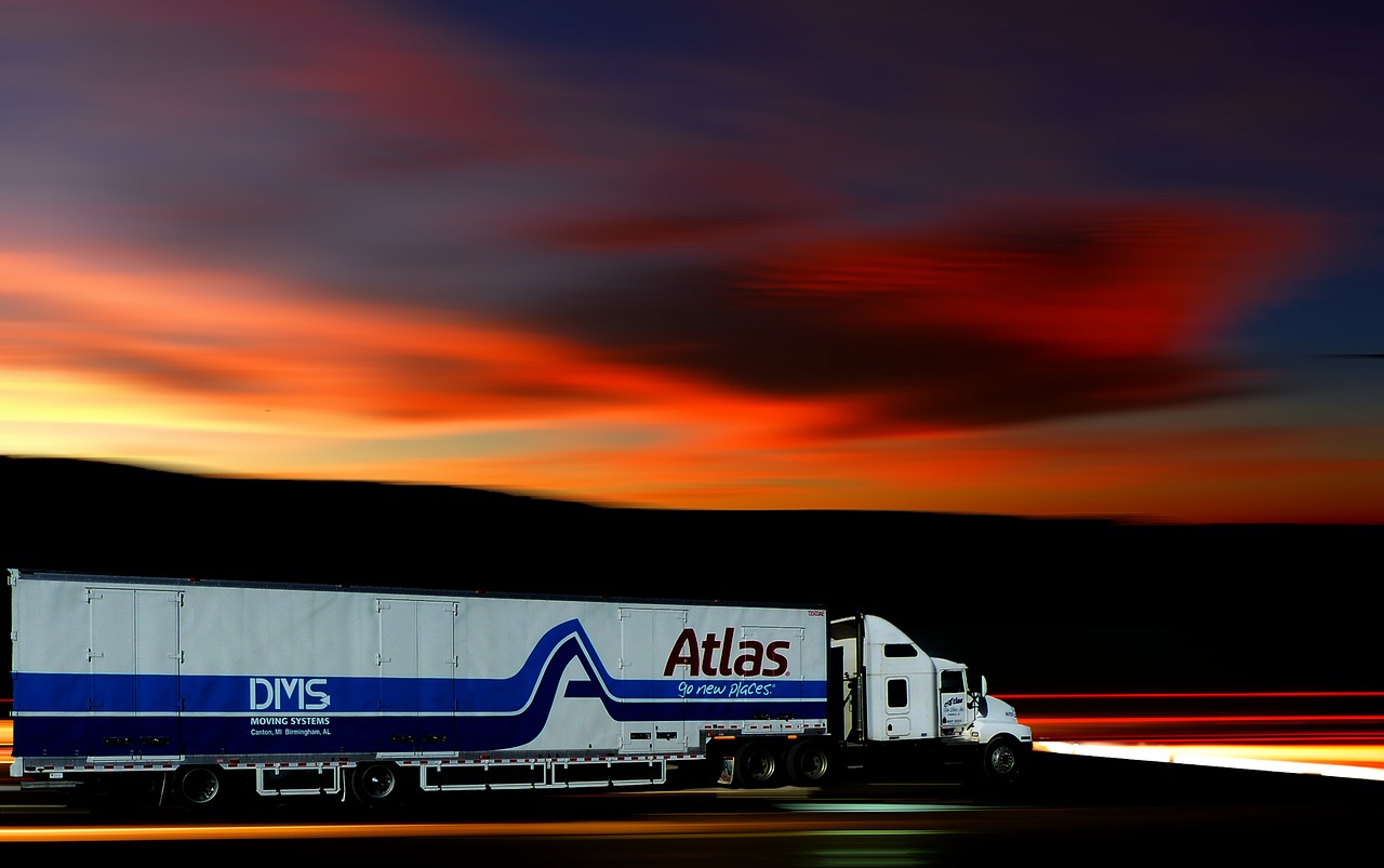 sunset  truck american  vehicle free photo