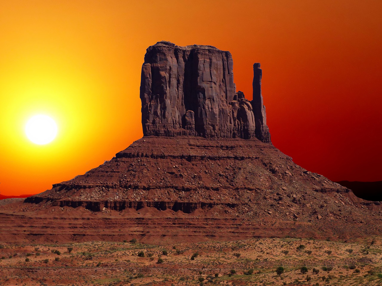 sunset  landscape  erosion free photo