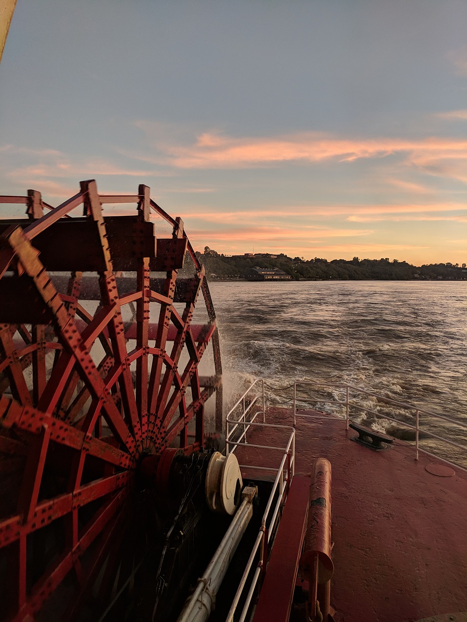 sunset  river cruise  paddle wheel free photo