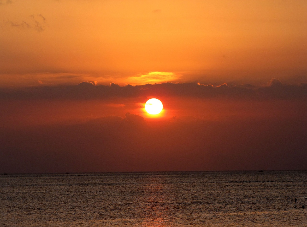 sunset indonesia beach free photo
