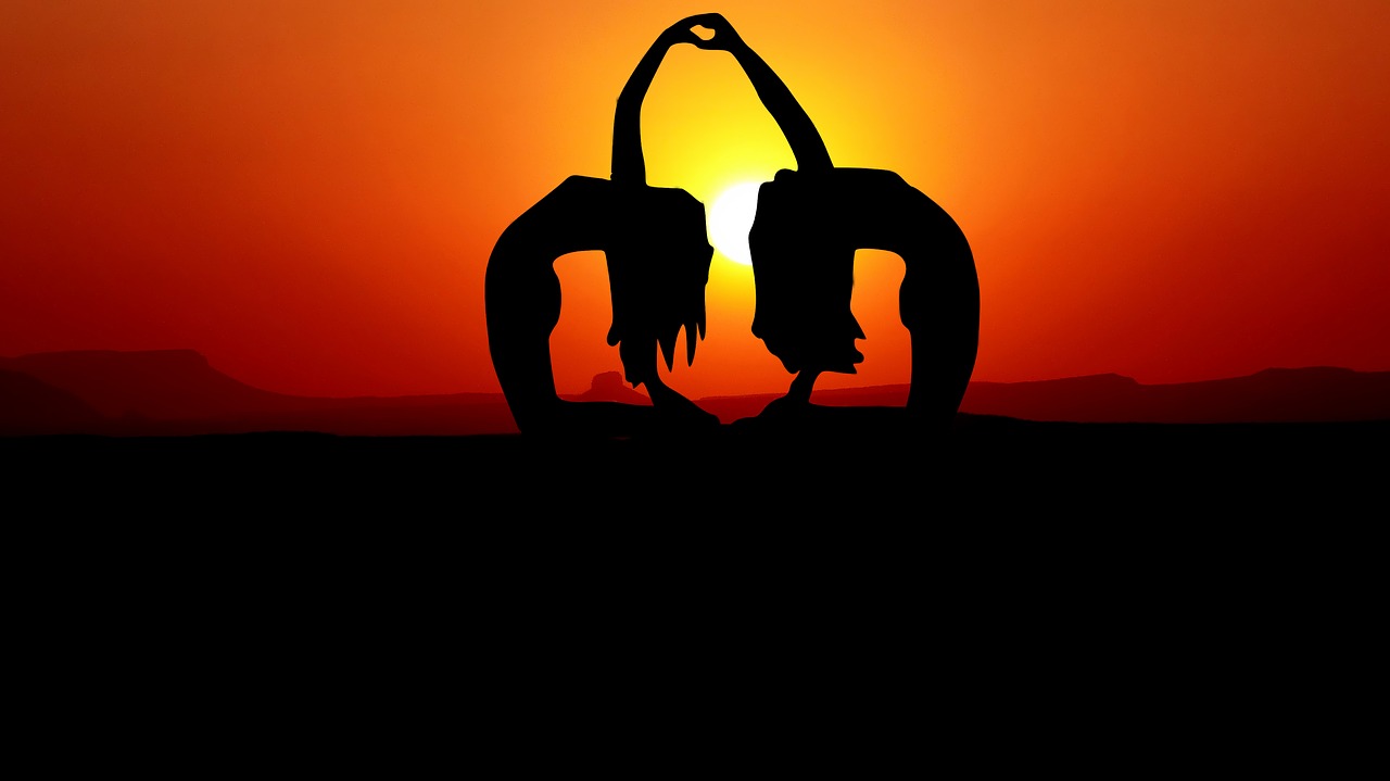 sunset  yoga  zen free photo
