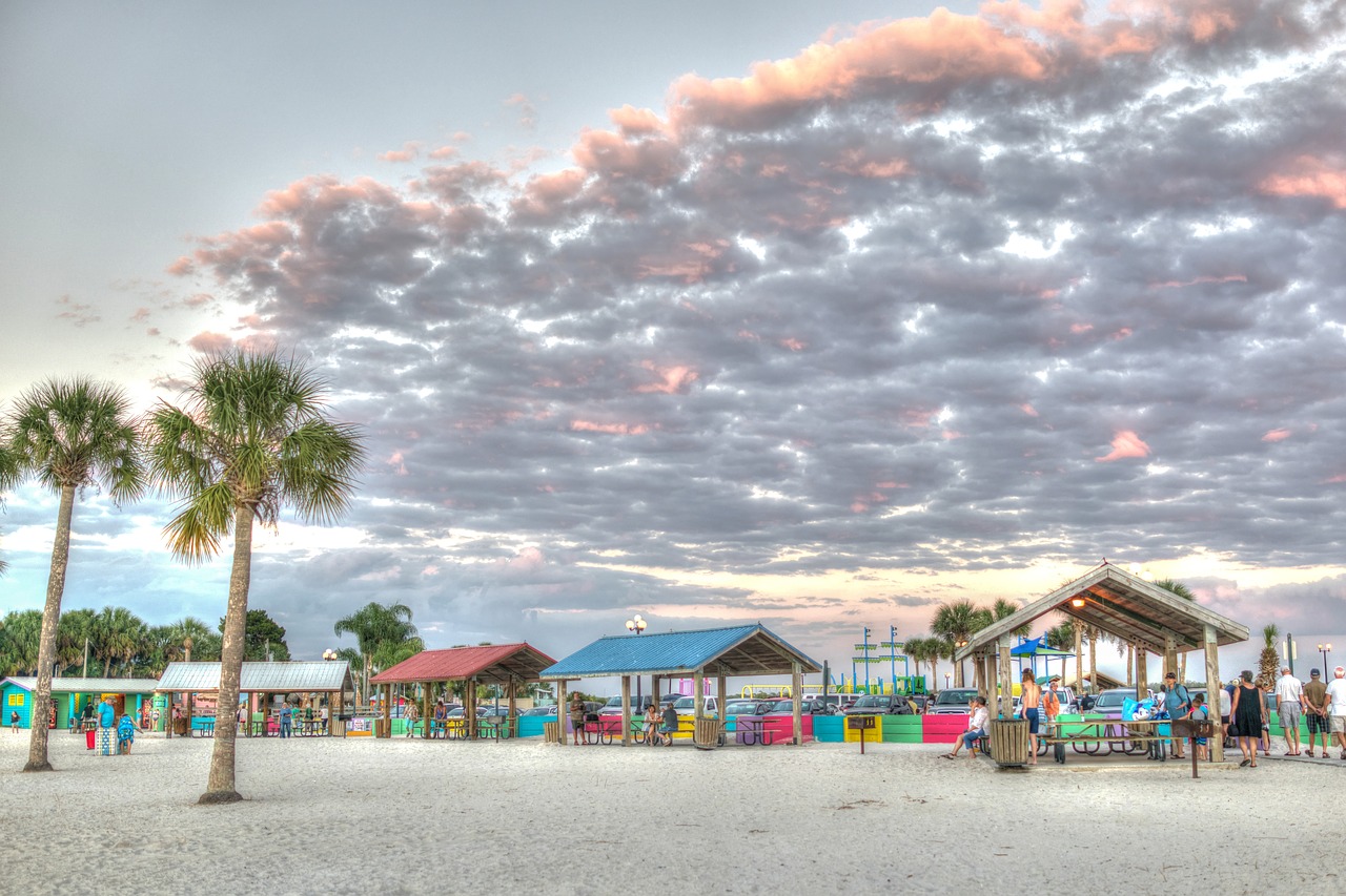 sunset  clouds  beach free photo