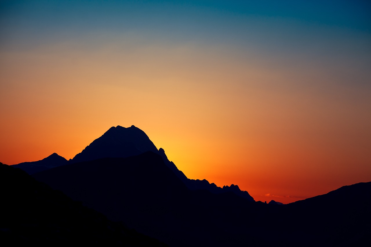 sunset  mountains  landscape free photo