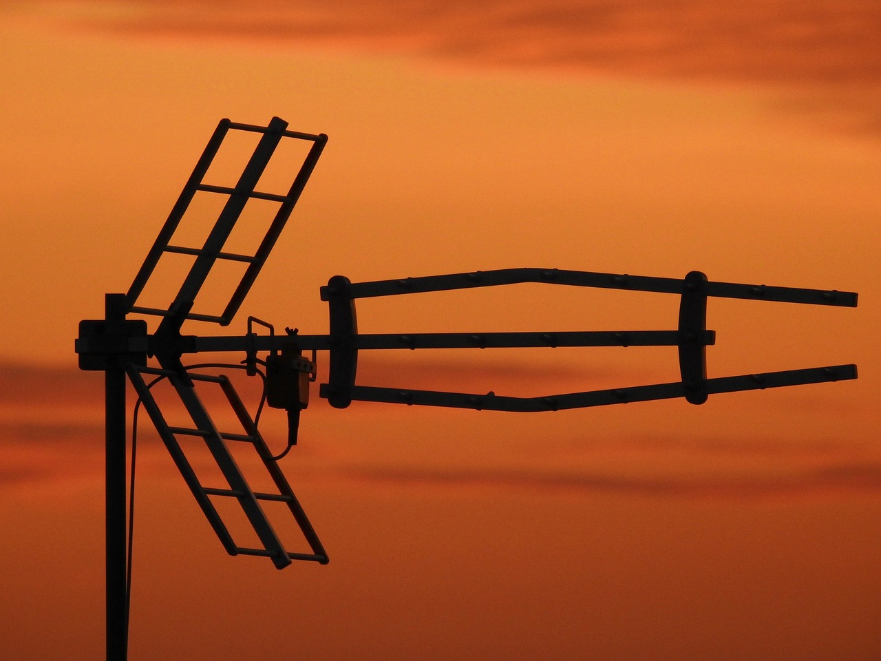 sunset  antenna  transmitter free photo