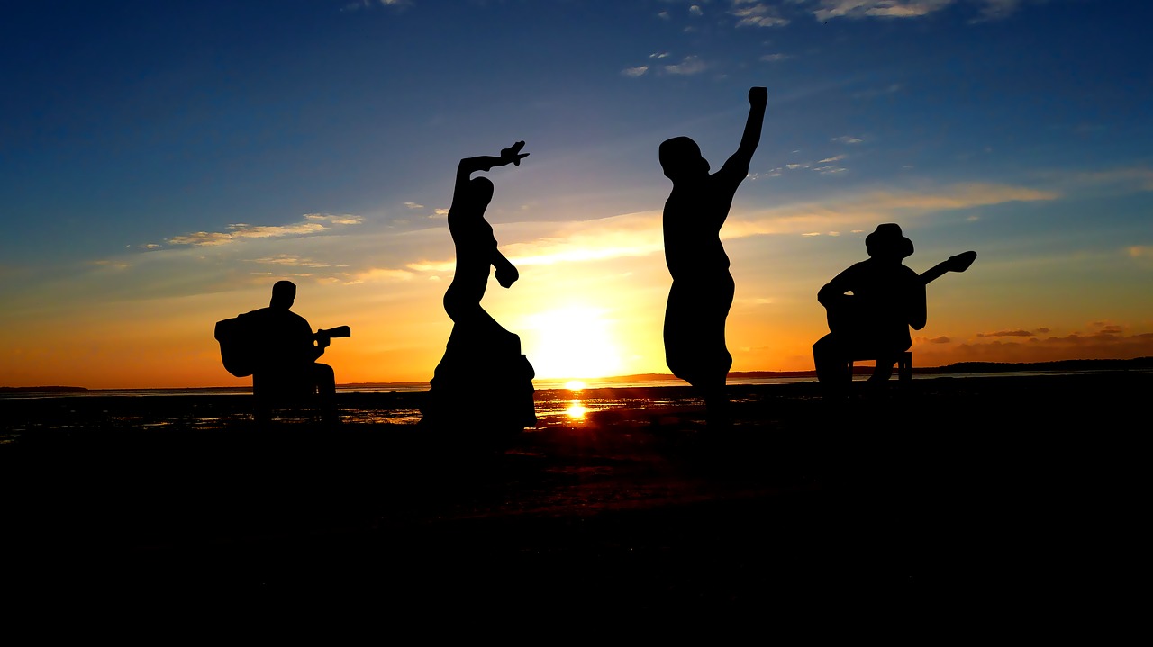 sunset  music  flamenco free photo