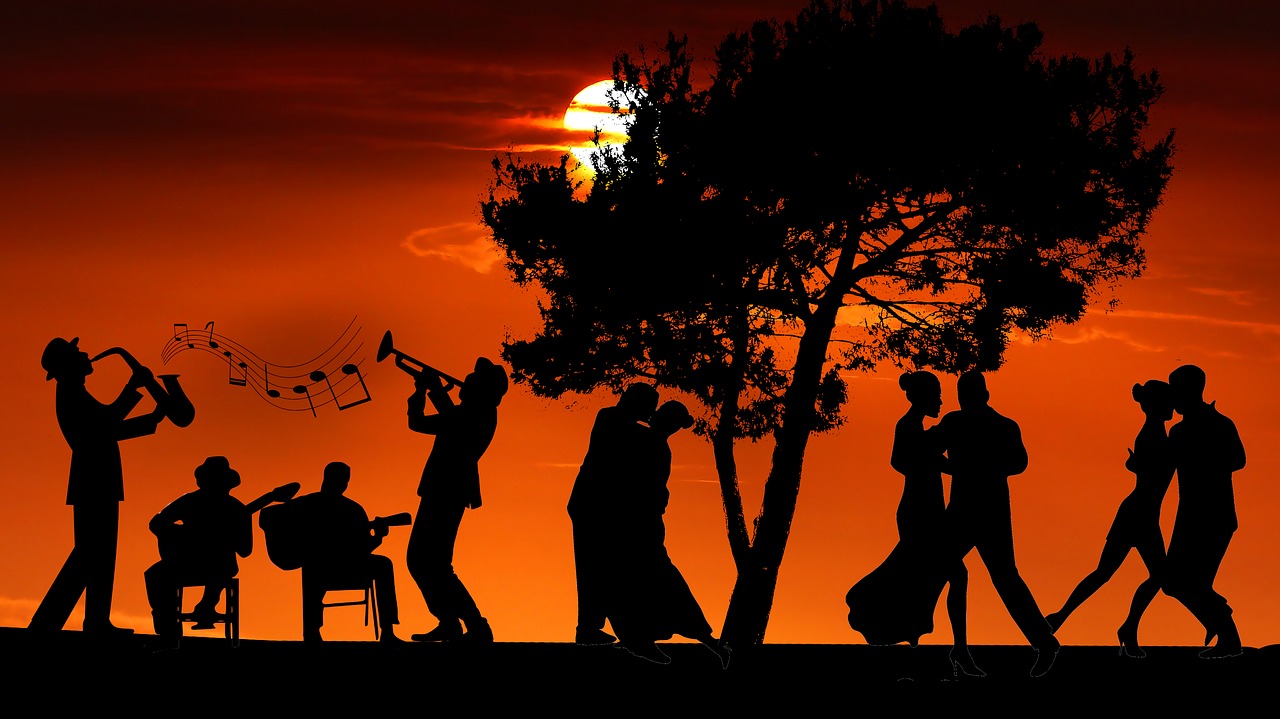 sunset  orchestra  music free photo