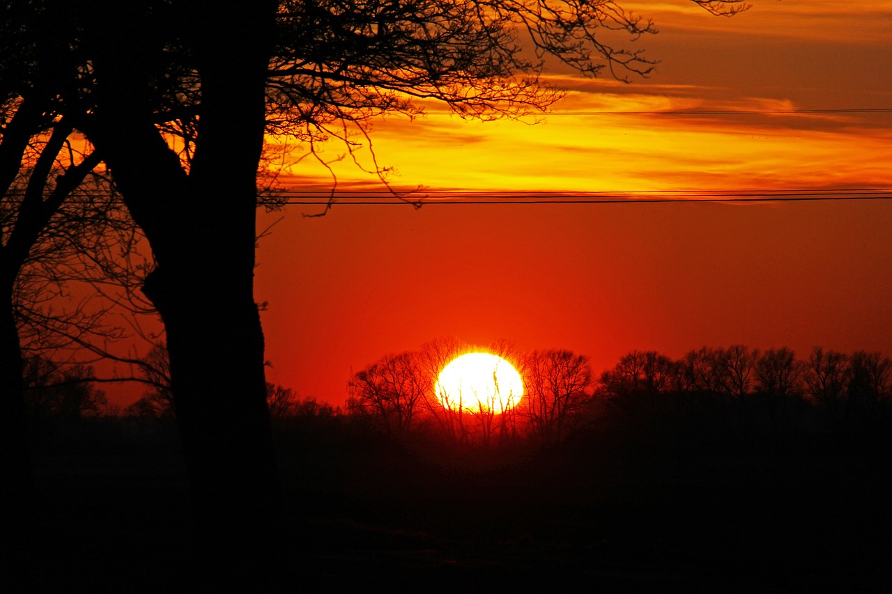 sunset  evening sky  abendstimmung free photo