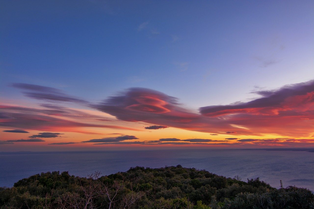 sunset  lenticular  cloud free photo